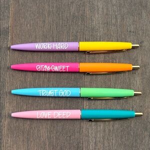 Colorful Life Motto Pen Set, Office Supplies Fun Stationery ALL SHE WROTE NOTES